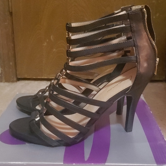 Caged Heeled Sandal - Picture 2 of 3
